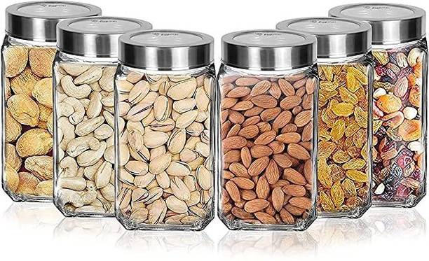 JIGSHTIAL Glass Grocery Container  - 1000 ml