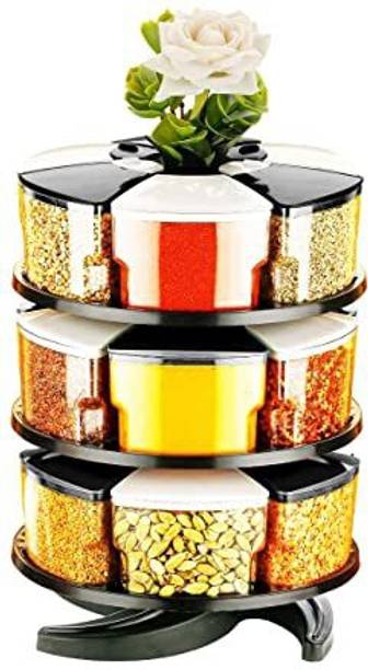 Cronus 360° Spice Jar Masala Jar Spice Box Masala Box Spice Container Masala Container  - 300 ml प्लास्टिक ग्रोसरी कंटेनर