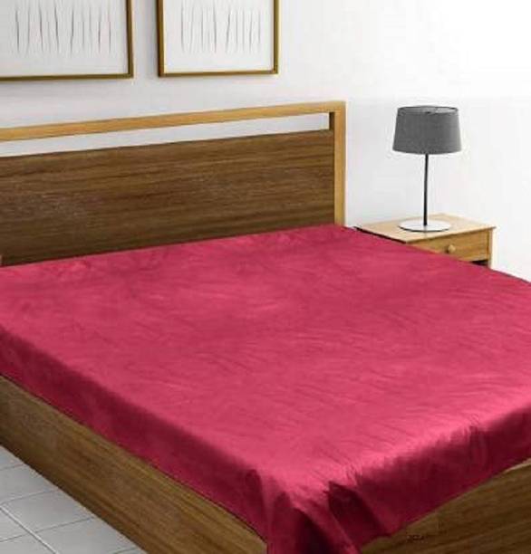VGS FASHION PVC Wrinkle Mattress Protector King Size (72 X 78 Inc) Bed Sheet. (Colour Pink)
