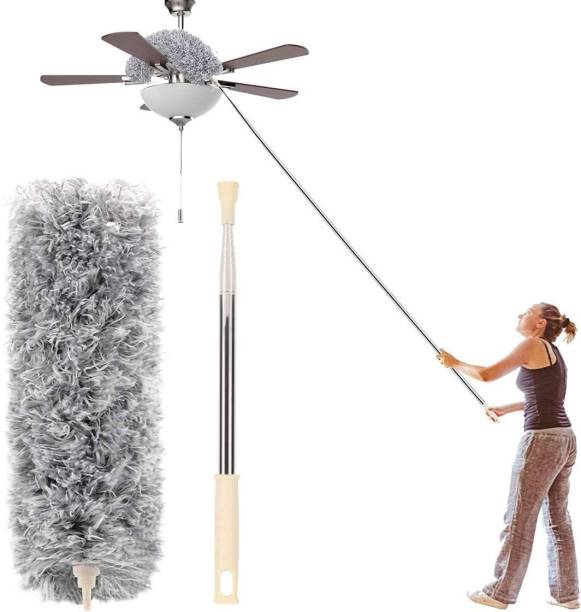SOHISHI Cleaning Brush Feather Microfiber Duster with Extendable Rod Dust Cleaner Dry Duster Set