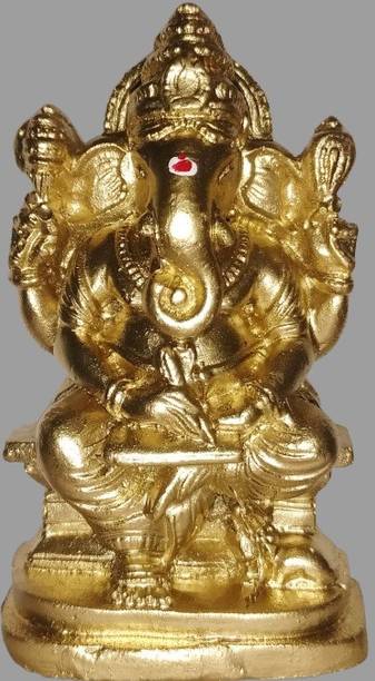 tskutty WRITING GANESHA / GANAPATHI / GANPATI / WRITING VINAYAGA - 8 CM HEIGHT Decorative Showpiece  -  8 cm