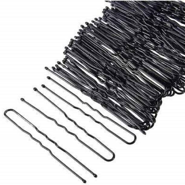 MANODHRUVA 100pcs Black Juda Pins, 6.5 cm Hair Pin