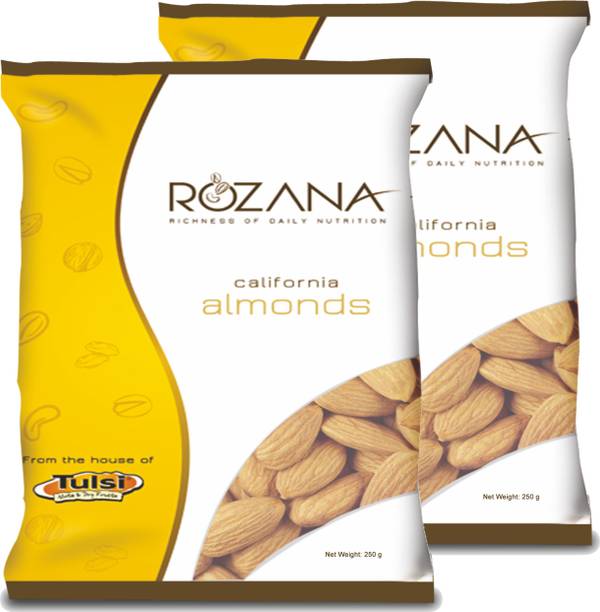 Tulsi California Almonds Rozana Pack of 2 Each 250g Almonds