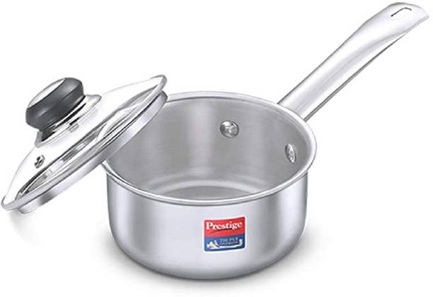Prestige Tri Ply Sauce Pan 16 cm diameter with Lid 2 L ...