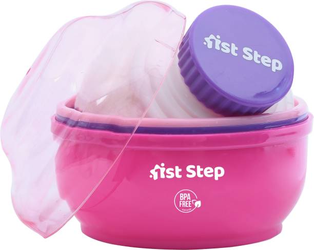 1st Step Powder Box With Refillable Powder Puff- Pink