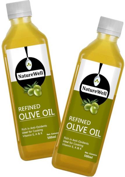 Naturewell Twin Pack of Refined Olive Oil Plastic Bottle Olive Oil Plastic Bottle
