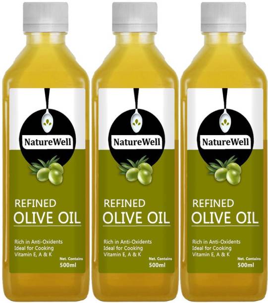 Naturewell Combo Pack of Refined Olive Oil Plastic Bottle Olive Oil Plastic Bottle