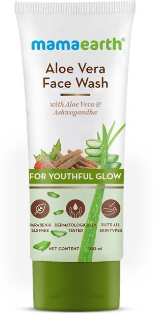 MamaEarth Aloe Vera  with Aloe Vera & Ashwagandha for a Youthful Glow Face Wash