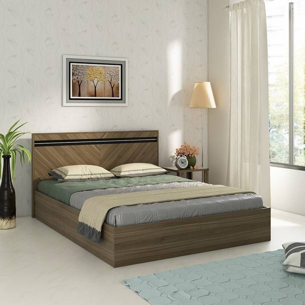 SPACEWOOD Engineered Wood Queen Box Bed