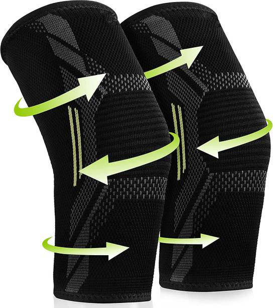 Leosportz 2 Pack Knee Brace, Compression Sleeve Support Unisex, Running,Gym, Hiking Knee Support
