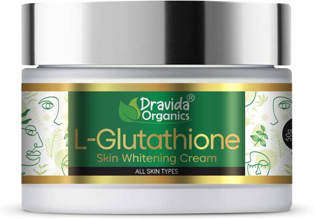 Dravida Organics L- Glutathione Cream for Skin Whitening, Brightening & Anti Ageing