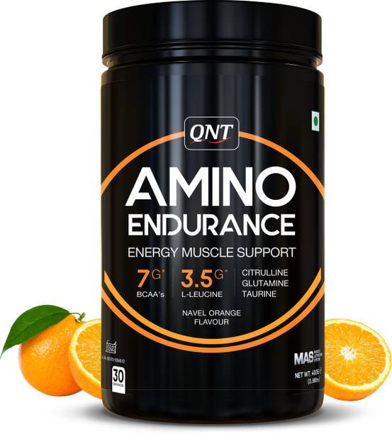 QNT Amino Endurance (BCAA), Supports Muscle Building & Recovery, 400g, Orange BCAA
