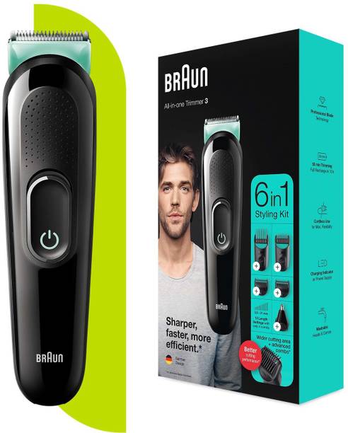 Braun MG3321, 6-in-1 Beard Trimmer for Men, All-in-One Tool, 5 attachments Trimmer 50 min Runtime 13 Length Settings