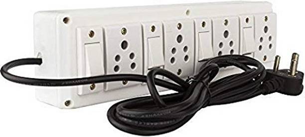 shri radhe bahul MULTY AMP PLUG 6 EXTENSION CORD 2.15 M WIRED STRIP MULTY SOCKET ANCHOR 4 Socket 4  Socket Extension Boards