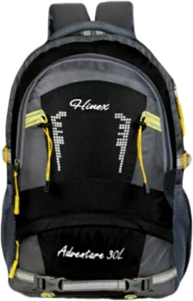 HINEX BAGS Large 35 L Laptop Backpack Spacy unisex backpack with unique design (black) 35 L Laptop Backpack