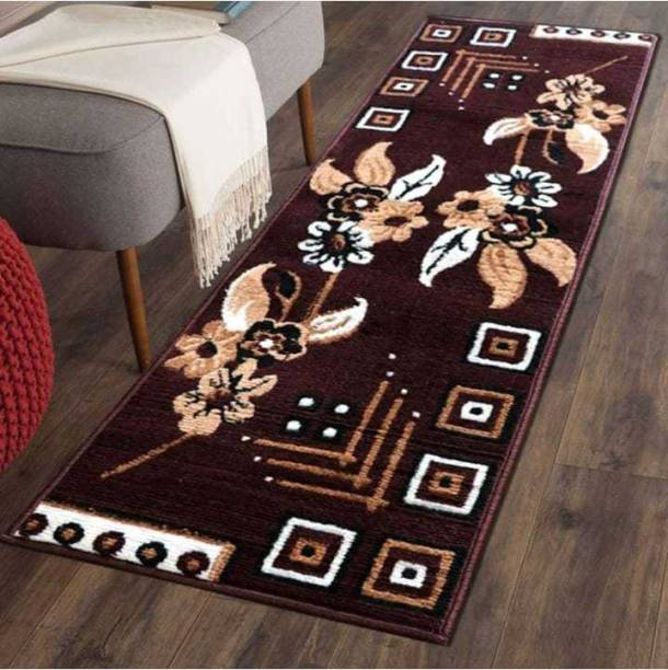 Samjeeda Handloom carpets Brown Polyester Runner