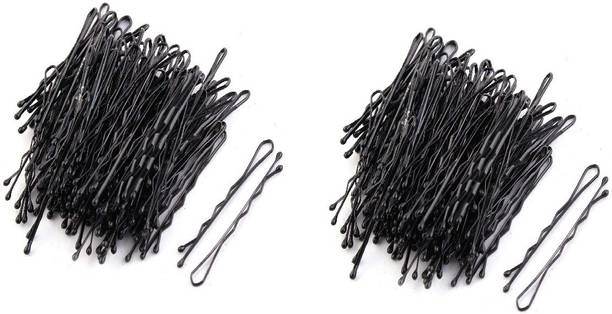 ONLINE JUNCTION OJ Black Color Bobby Pins S Medium Big Pack of-48 Bun Clip