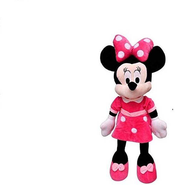ARGHAV Minnie Soft toy Kids Plush Soft Toy 40cm Height Pink and Black Color  - 40 cm