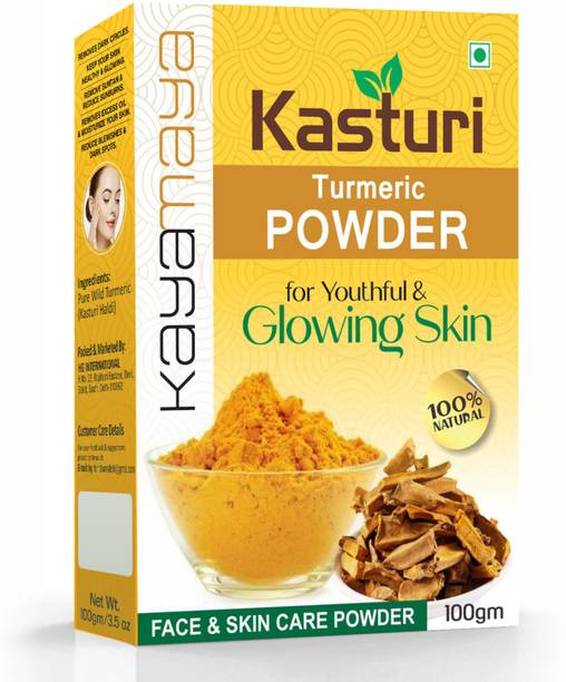 Kayamaya Oragnic Wild Amba Haldi Kasturi Turmeric Manjal Powder for Skin Whitening