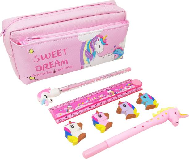 Parteet Stationery Combo Pencil Pouch Art Polyester Pencil Box