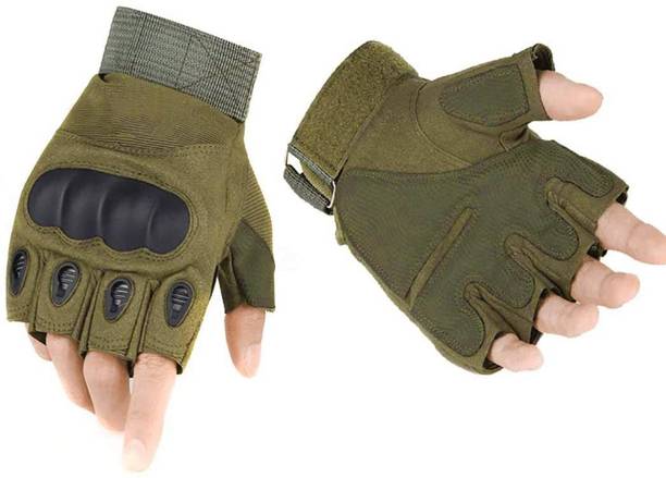 Leosportz Tactical Gloves, Hard Knuckle Fingerless Half Finger Motorcycle Cycling Driving Gloves