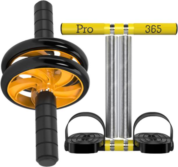 PRO365 Roller Wheel for Men & Women With Tummy Trimmer for Belly Fat Combo एब व्यायाम करने वाला