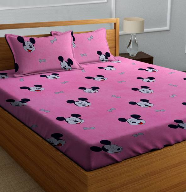 ANIKET 180 TC Polycotton Double Cartoon Flat Bedsheet