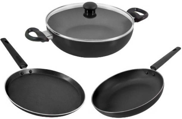 Butterfly Rapid Kitchen Combo Pack 3 Piece Set. Non-Stick Coated Cookware Set