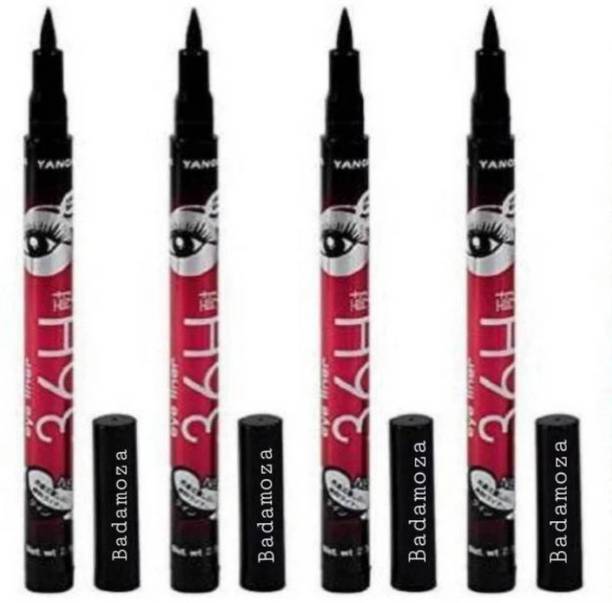 Dikyube Pack of 4 waterproof 36H kajal 40 ml