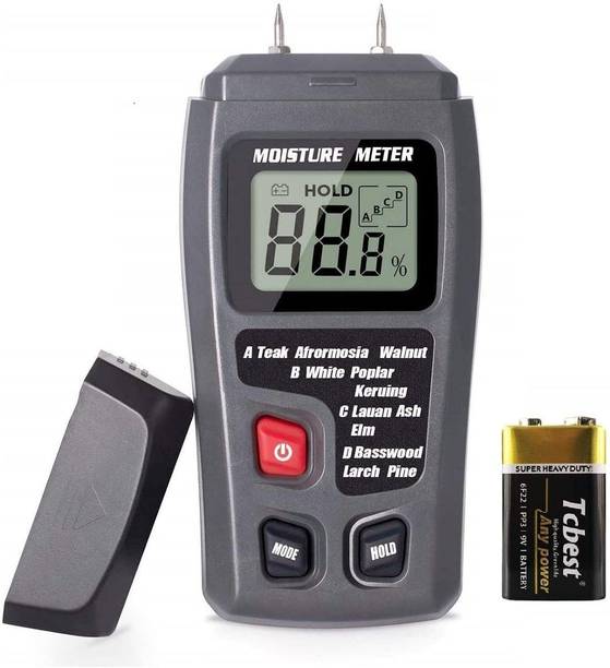 thermomate Moisture Meter Humidity Detector for Cordwood, Furniture, Floor, Wood Humidity, WM101 Pin-Type Digital Moisture Measurer