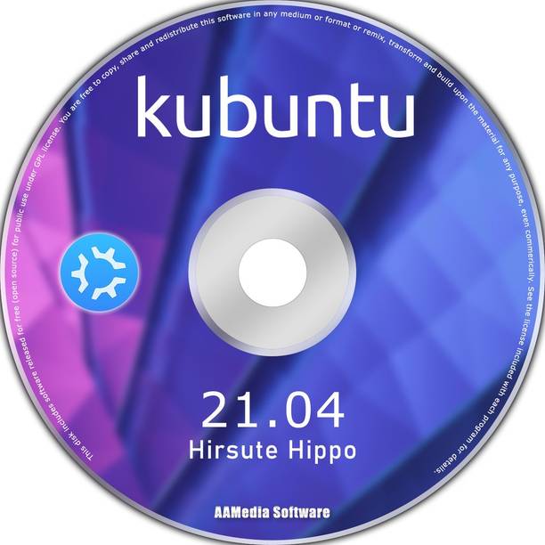 TekyMeky Kubuntu 21.04 LTS 64bit Desktop Live Bootable DVD Rom Linux Operating System Latest 64 bit