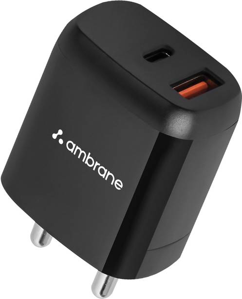 Ambrane 30 W Qualcomm 3.0 3 A Wall Charger for Mobile (Black)