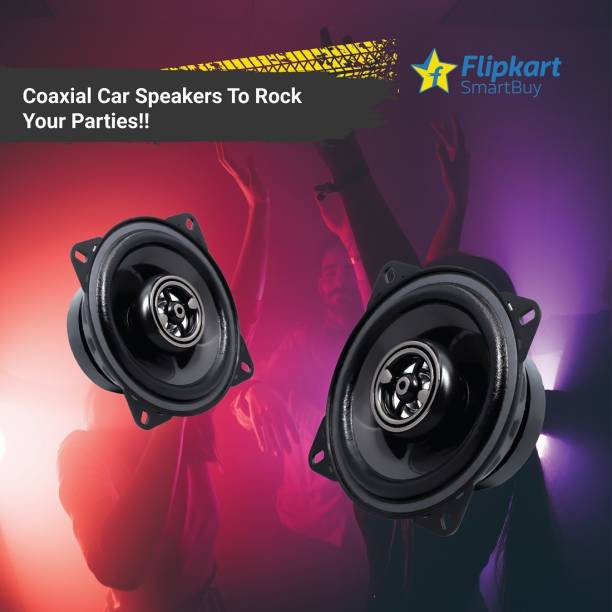 Flipkart SmartBuy Premium Speakers with Extra Bass F1 and Crystal Clear Sound Technology, 4'' Inch 60W RMS 260W 2 Way Extra Bass Series Coaxial Car Speaker, Set of 2 Coaxial Car Speaker