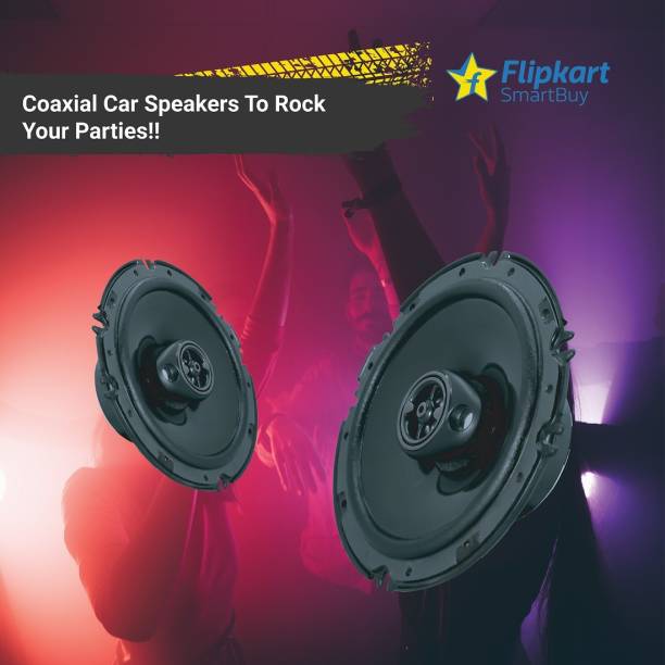 Flipkart SmartBuy Premium Speakers with Extra Bass F2 & Superior Sound Technology, 3 Way, 6'' Inch 80W RMS 330W Extra Bass Series Coaxial Car Speaker, Set of 2 Coaxial Car Speaker