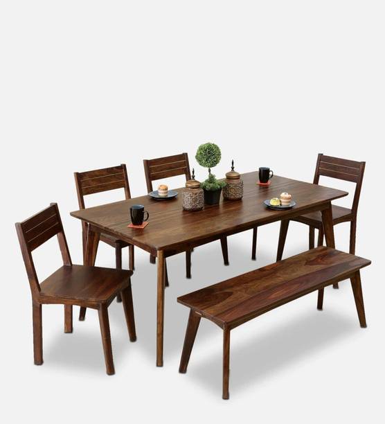 SMAART CRAAFTS Solid Wood 6 Seater Dining Set