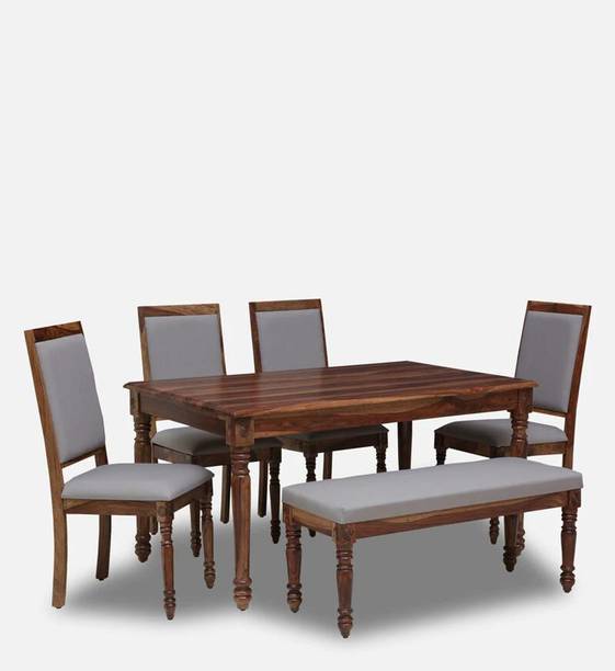 SMAART CRAAFTS Solid Wood 6 Seater Dining Set