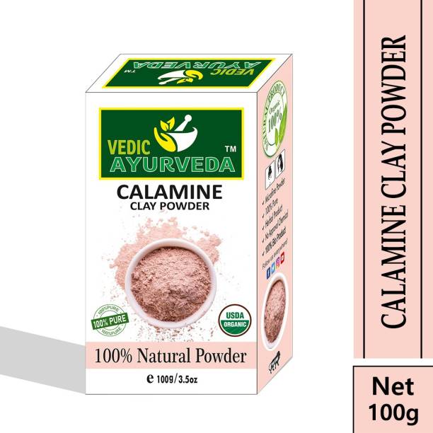 VEDICAYURVEDA Calamine Powder for skin & hair 100 % corganic powder for acne and pimple