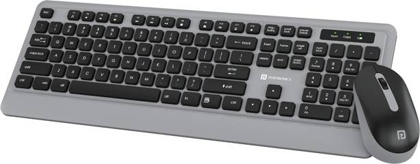 Portronics Key5 Combo POR-1569 Wireless Standard Laptop Keyboard Compatible with Desktop, Laptop, Mac Easy to Use,Plug and Play,Quick, Comfy Durable body