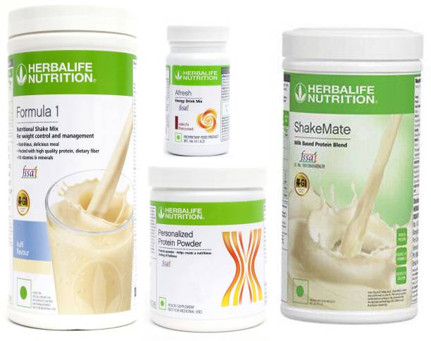 Herbalife Nutrition FORMULA-1 SHAKE KULFI+PROTEIN POWDER -200GM+AFRESH ELACHI-+SHAKE MATE Protein Shake