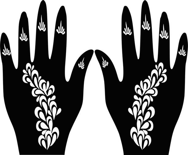 IVANA'S Mehndi Stricker Set of - 2 Piece | Henna Stencil for Women, Girls and kids
