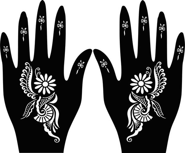 IVANA'S Mehndi Stricker Set of - 2 Piece | Henna Stencil for Women, Girls and kids