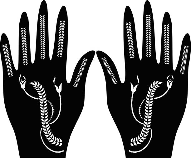 IVANA'S Mehndi Stricker Set of - 2 Piece | Henna Stencil for Women, Girls and kids