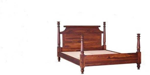 PARTEEKART Solid Wood King Bed