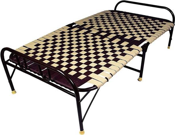 COMFORT Creation (2 in 1 color Niwar) folding bed with (6 ft legnth/3.5 feet width) Heavy quality Metal Queen Bed