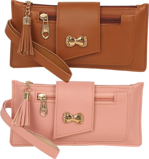 Casual, Formal, Party Tan, Pink  Clutch Price in India