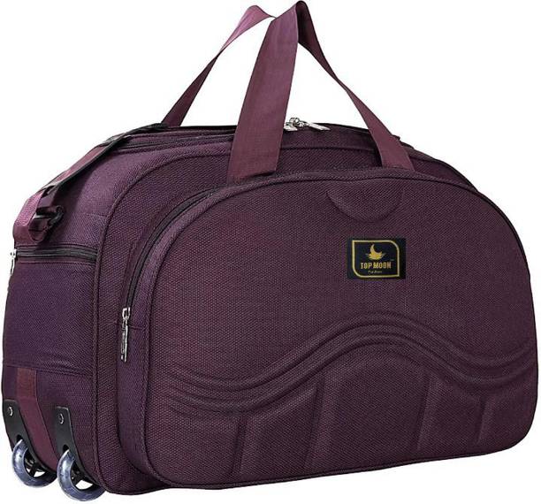 65 L Strolley Duffel Bag - BBD_40L Strolley Duffel Bag Lightweight Polyester Travel Duffle Bag - Purple - Large Capacity