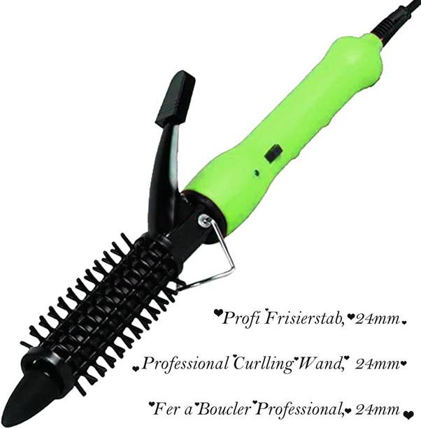 FSSFG New Ceramic Anti-Static Travel Hair Curler Iron Rod Brush Hair Curler Electric Hair Curler