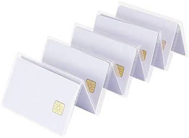 canoff PVC CHIP Card SLE/ISSI 4428 Contact IC Card for for Inkjet Printers (Pack of 10) White Ink Cartridge