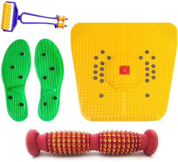 Acufit ACU079 Acupressure Bio-Magnetic Foot Mat for Stress and Pain relief With Yoko Polyplastics Sole Height Increase Reflexology Device Acupressure Tool Kit Massager