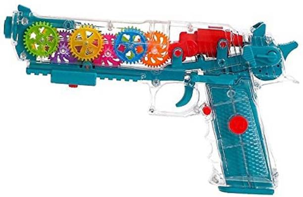 Amaflip Transparent Concept Gun Toy for Kids Electric Mechanical Gear Gun Guns & Darts